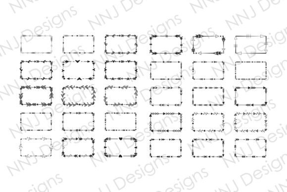 30 Rectangle Decorative Frame SVG for Graphics and Illustrations