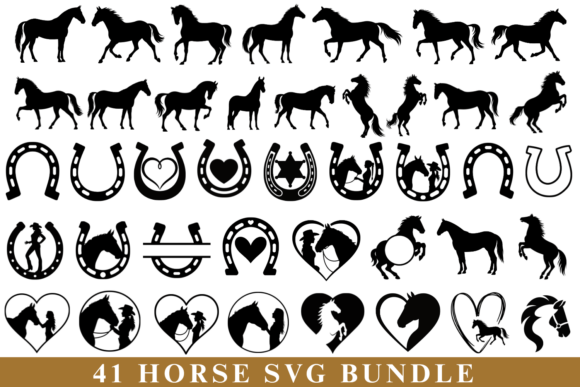 41 Horse Svg Bundle Graphics for Local Business Branding