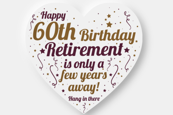 60th Birthday Heart Card Gift