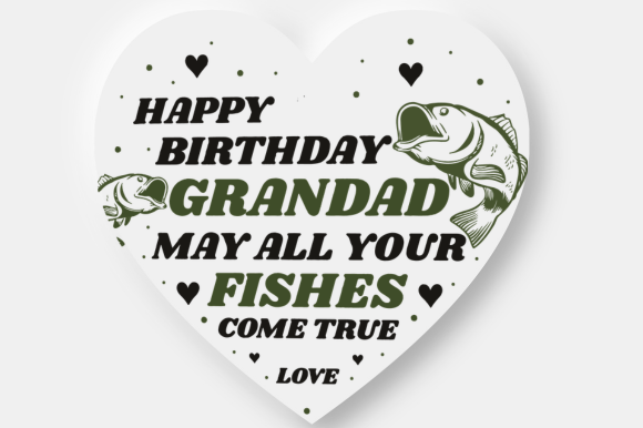 Fun Grandad Fishing Graphics for Crafters