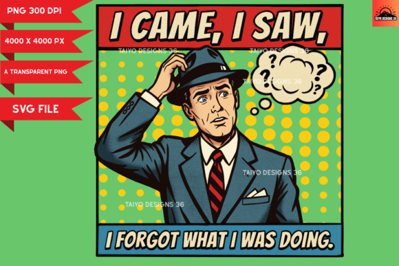 Funny Retro Pop Art Gentleman Graphics