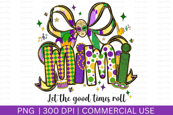 Mardi Gras Mimi Coquette Bow Graphics for Crafts