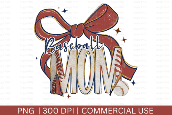 Preppy Baseball Mom PNG: A Graphic Asset for Local Business Branding