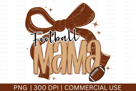 Preppy Football Mama PNG