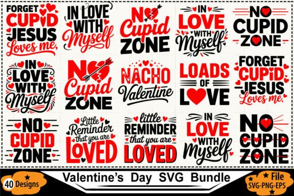 Valentine’s Day SVG Bundle Graphics for T-Shirt Designs